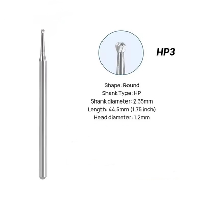Вольфрам HP полировка карбида Бур 2.35 мм зубной HP карбида Бур для прямой ручной части
