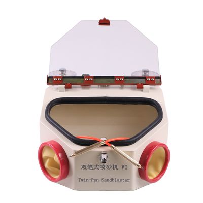 Светодиодный светодиодный зубной пескоструйщик Два ручка зубная лаборатория оборудование зубная пескоструйная машина