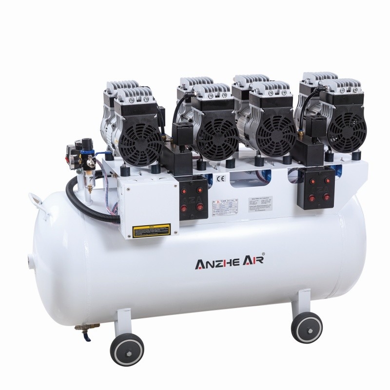 Компрессор с зубным воздушным насосом 128L 3400W Тихий зубной компрессор