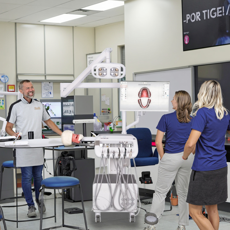 Система устного моделирования для продвинутой стоматологической симуляционной подготовки в колледже с компрессором и хирургическим светильником