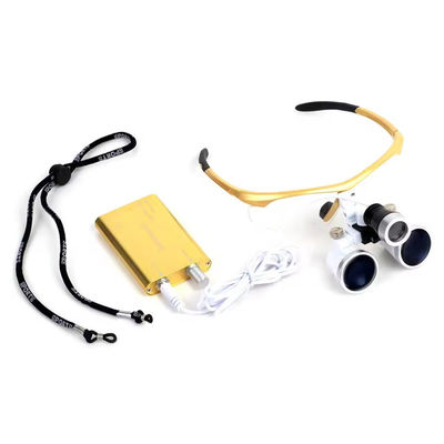 Хорошая цена. Беспроводное хирургическое увеличительное стекло с светодиодным фасадом Легкий вес стоматологические хирургические лупы 3,5X онлайн