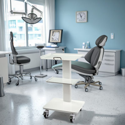 Хорошая цена. Стоматологическая клиника Мобильная тележка с инструментами Стоматологическая мобильная тележка с тормозной коробкой Встроенная розетка Стоматологическая портативная тележка онлайн