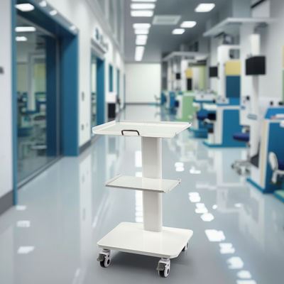 Хорошая цена. Портативная стоматологическая тележка многофункциональная мобильная 3 слоя полка металлическая мобильная тележка белый цвет стоматологический инструмент тележка онлайн