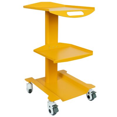 Хорошая цена. Прочный холоднокатаный стальной заводской передвижной стоматологический инструментальный столик, 3-х ярусная стоматологическая передвижная тележка на колесах, прочная сталь онлайн