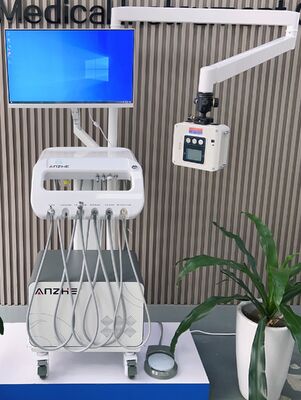 Производственная прямая 550W мощность ветеринарная стоматологическая тележка с 38DB Шум и 0.8Mpa давление мобильная стоматологическая тележка для домашних животных