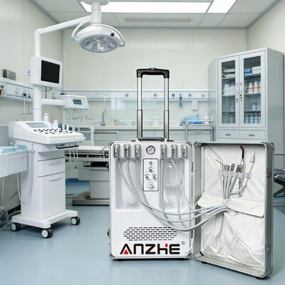 Хорошая цена. CE одобренный портативный ветеринарный стоматологический блок мобильное оборудование стоматологической клиники для домашних животных с воздушным компрессором полный комплект стоматологической турбинной установки онлайн