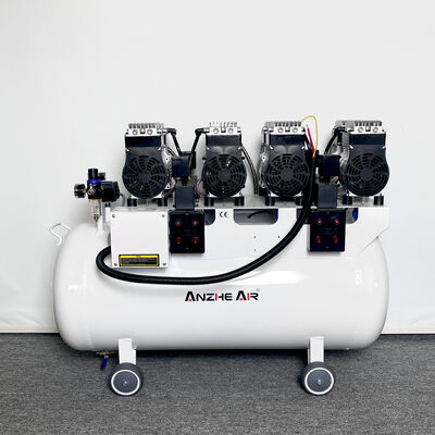 Хорошая цена. 128L безмасляный зубной воздушный компрессор 3400W Зубная клиника воздушный насос 420L/мин Поток воздуха медицинское стоматологическое оборудование OEM ODM онлайн