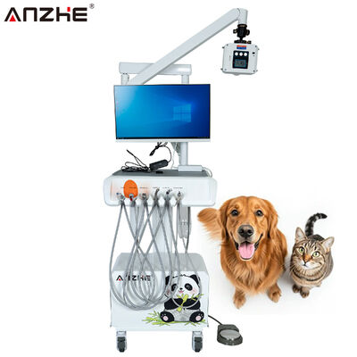 Veterinary Dental Workstation with Digital X Ray Sensor HD Oral Camera All In One Computer Mobile Pet Dental Treatment Unit for Animal Clinics