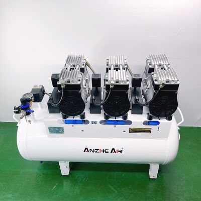 Хорошая цена. 2550W 90L Безмасляный стоматологический воздушный компрессор Бесшумный воздушный компрессор для стоматологических клиник онлайн